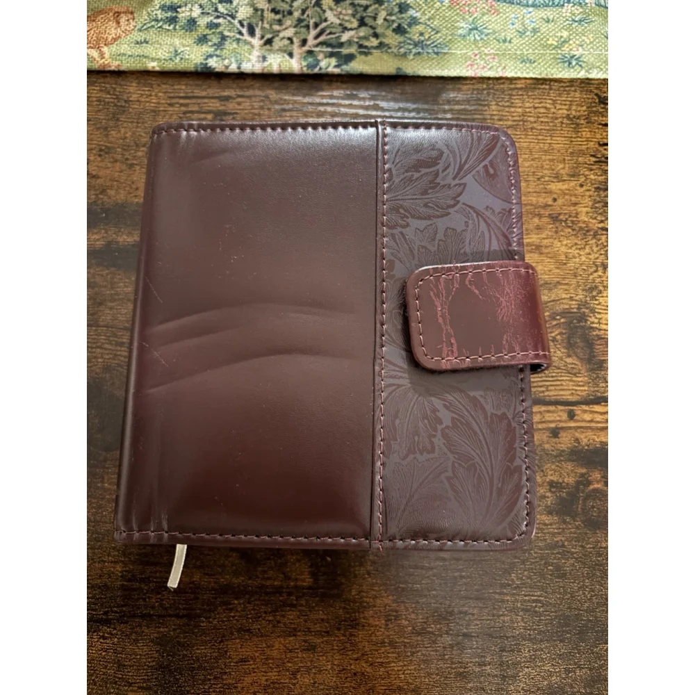 Vintage 90s Planner Day book Portfolio Regency Unused Oxblood Leather